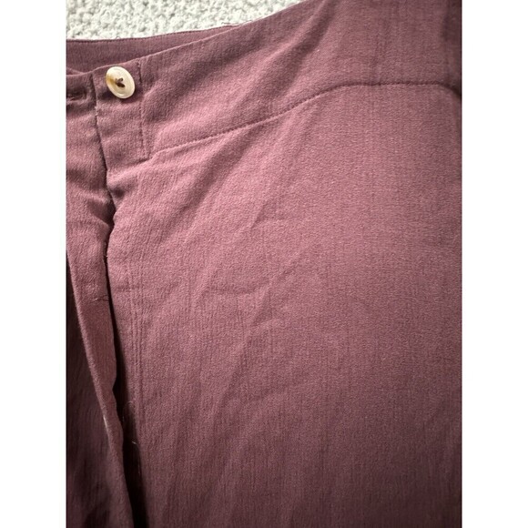 Torrid Shirt Womens 3X Burgundy Short Sleeve Embroidered Plus Size Blouse Top - Picture 3 of 7